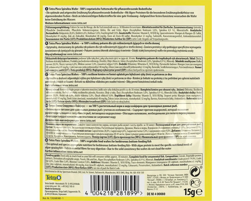 Informații despre produsul Tetra Pleco Spirulina Wafers pentru hrănirea peștilor ornamentali
