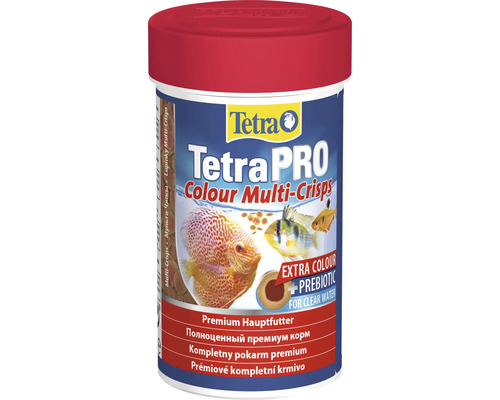 Hranulețe multicolore TetraPro Colour hrană pentru pești într-o cutie