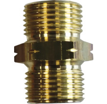 Racord dublu din alamă, cu filet