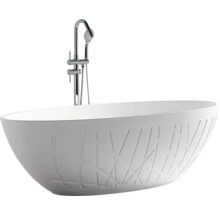 Cadă freestanding cu baterie și design modern