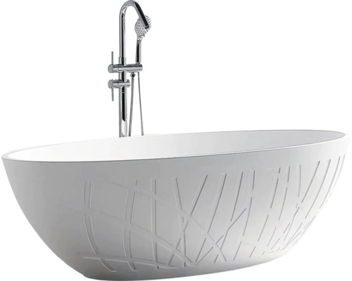 Cadă freestanding cu baterie și design modern