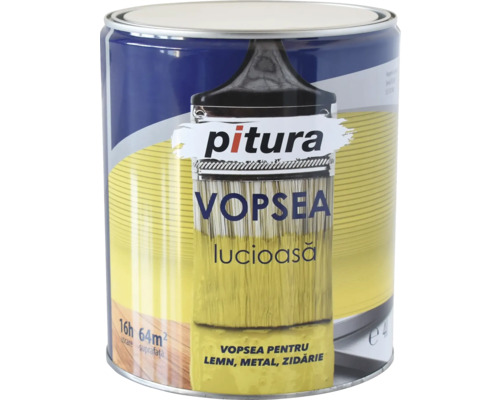 Vopsea alchidică universală Pitura maro închis 10 l Vopsea pentru lemn, metal și zidărie la cutie