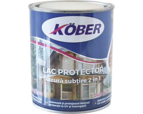 Lac protector Köber lazură subțire 2 în 1 gri 0,75 l Recipient Lac Protector Köber
