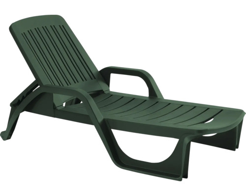 Șezlong plajă reglabil Bica Zanzibar 190x46x71 cm verde | HORNBACH