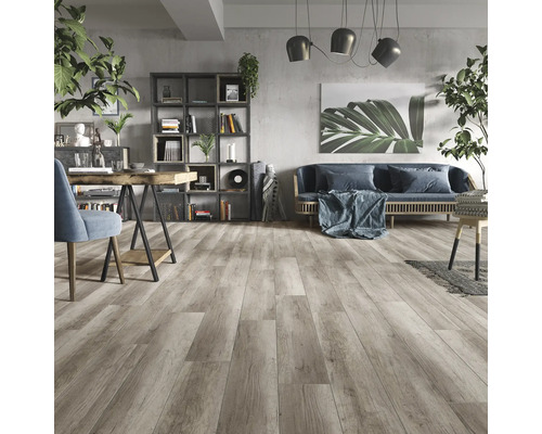 Living cu podea din lemn, raft și decorațiuni pentru o ambianță luminoasă.