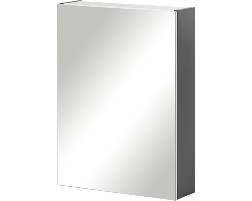 Dulap baie cu oglindă, 1 ușă, PAL, 50x70 cm antracit