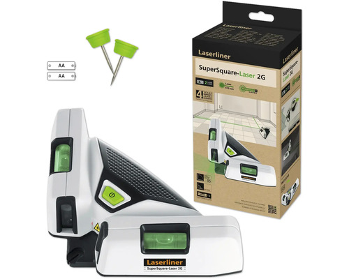 Laserliner SuperSquare-Laser 2G inclusiv accesorii și ambalaj