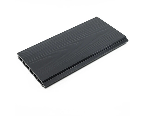 Placare fațadă din plastic închis la culoare, cu textură de lemn