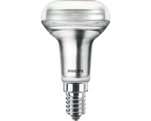 Bec LED Philips E14 1,4W 105 lumeni, reflector R50 clar, lumină caldă