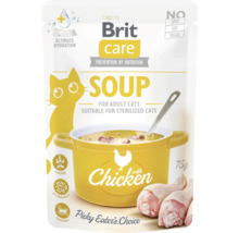 Supă pentru pisici Brit Care cu pui pentru pisici adulte sterilizate, 75 grame