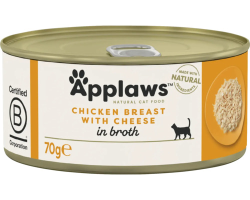 Hrană umedă pentru pisici Applaws Adult cu piept de pui și brânză în sos 70 g
