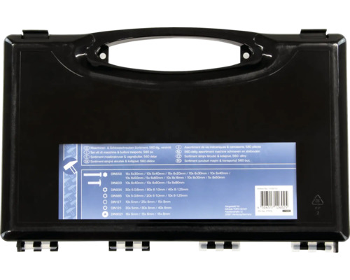 Set de șuruburi în valiză neagră