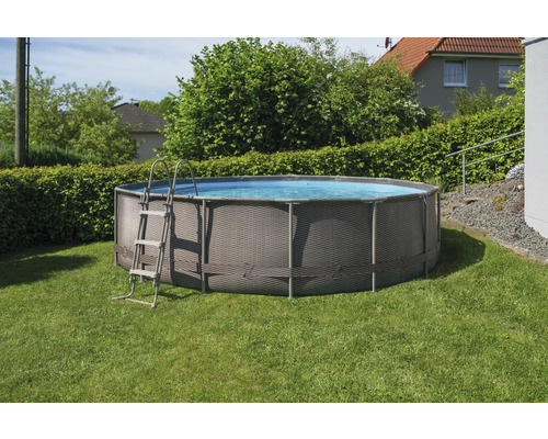 Set piscină cu cadru metalic Ø 457 cm H 106 cm capacitate | HORNBACH