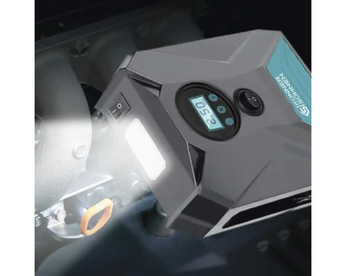 Pompă de aer cu afișaj digital și lumină LED pentru umflarea anvelopelor