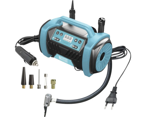 Pompă electrică de aer cu afișaj digital și accesorii