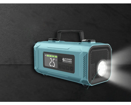 Stație de alimentare portabilă cu ecran și lampă
