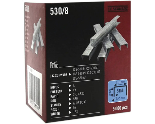 Capse J.C. Schwarz tip 530/8, pachet de 5000 bucăți