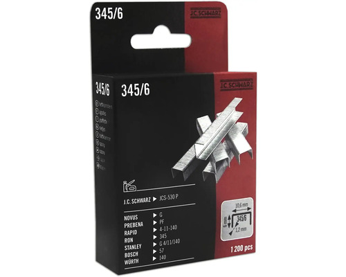 Capse zincate Jc Schwarz 345/6mm, 1200 buc. Capse J.C. Schwarz tip 345/6, 1200 bucăți