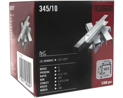 Unitate de ambalare J.C. Schwarz capse tip 345/10, 5000 bucăți