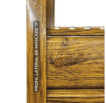 Detaliu profil lateral J cu structură de lemn