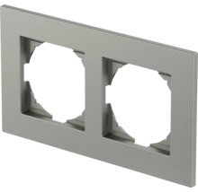 Ramă aparataje Logiq Flat 2 module, nuanța titan
