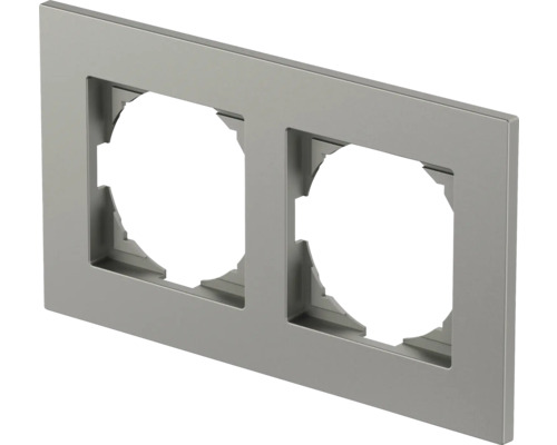 Ramă aparataje Logiq Flat 2 module, nuanța titan Ramă aparataje Logiq Flat 2 module, nuanța titan