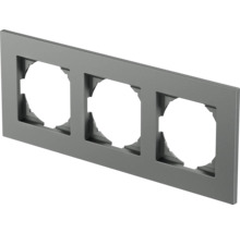 Ramă aparataje Logiq Flat 3 module, antracit