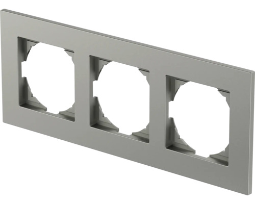 Ramă aparataje Logiq Flat 3 module, nuanța titan Ramă aparataje Logiq Flat 3 module, nuanța titan