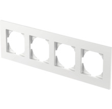 Ramă aparataje Logiq Flat 4 module, albă
