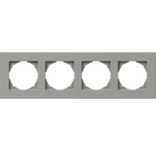 Ramă aparataje Logiq Flat 4 module, nuanța titan