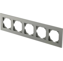 Ramă aparataje Logiq Flat 5 module, nuanța titan