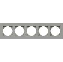 Ramă aparataje Logiq Flat 5 module, nuanța titan