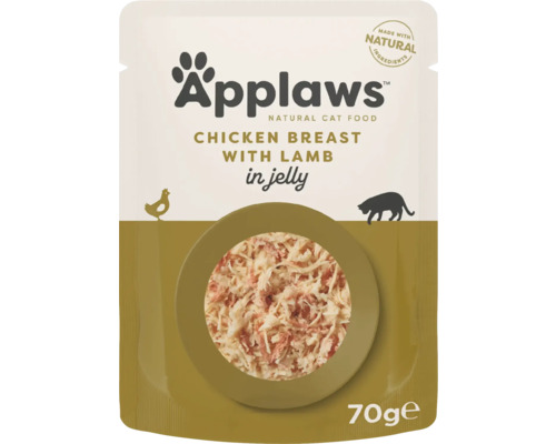 Hrană umedă pentru pisici Applaws Adult cu piept de pui și miel în aspic în aspic 70 g