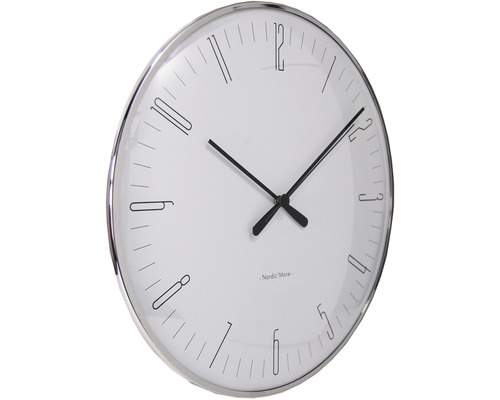 Ceas de perete cu design minimalist și indicatori subțiri