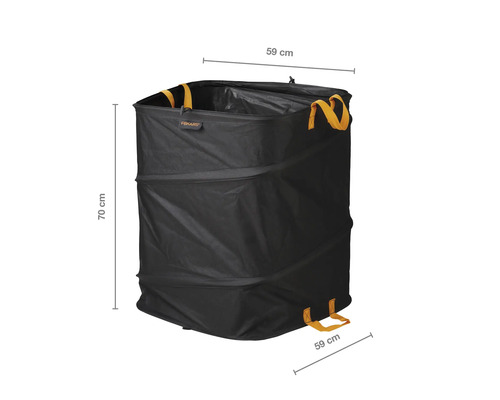 Sac de grădină Fiskars cu dimensiunile 70 x 59 x 59 cm