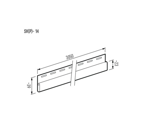 Ilustrație a unui placaj de fațadă cu dimensiuni