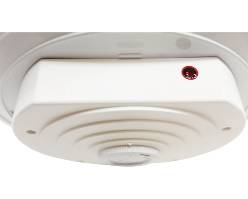 Vizualizare detaliată a unui detector de fum pentru montare pe tavan