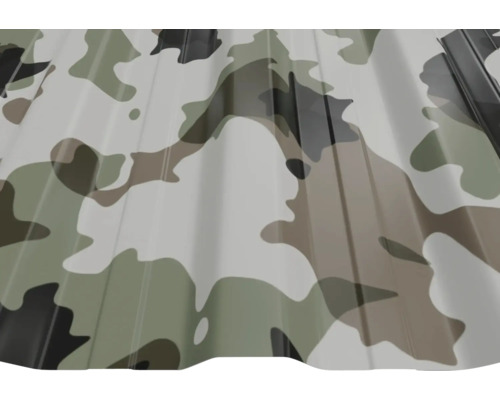 Tablă profilată cu model de camuflaj