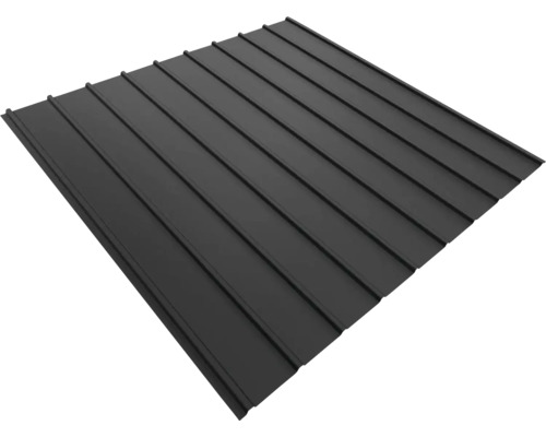 Tablă cutată Bravo H12 1142x0,5 mm RAL 9005 mat (lungime configurabilă)