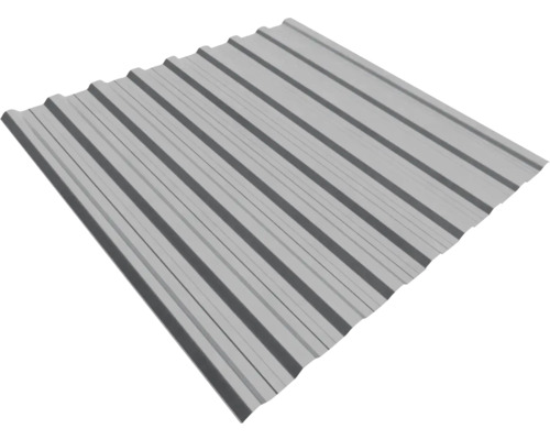 Tablă cutată Bravo H18 1134x0,5 mm zinc (lungime configurabilă)