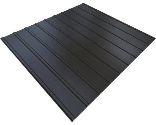 Tablă cutată Bravo H6 1221x0,4 mm RAL 8019 lucios (lungime configurabilă)