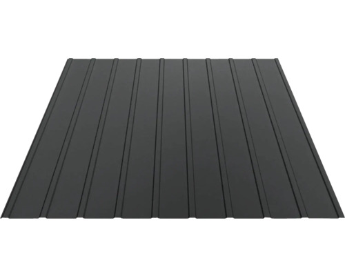 Tablă cutată Bravo H6 1221x0,5 mm RAL 9005 mat (lungime configurabilă)