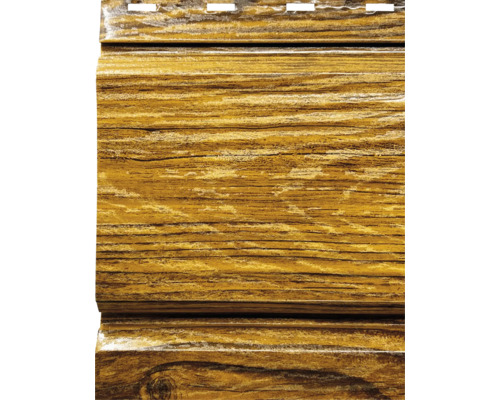 Set sageac Bravo 3000x260x0,4 mm stejar auriu (10 bucăți) Prim-plan cu placaj de fațadă cu structură de lemn