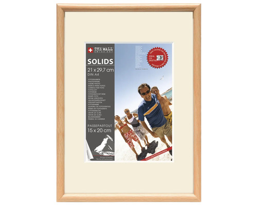 Ramă foto din lemn pentru fotografii în format DIN A4 cu passepartout