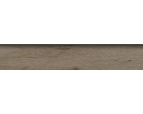 Plintă ceramică MIRAVA OSLO walnut dark 8 x 60 cm Textură de pardoseală din lemn