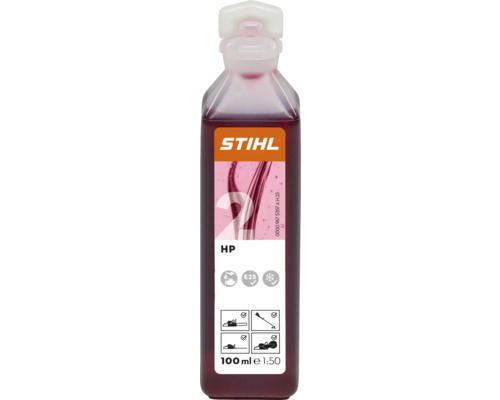 Ulei de amestec Stihl HP 1:50 pentru motoare în 2 timpi, 100ml Ulei de motor în doi timpi Stihl HP, sticlă de 100 ml