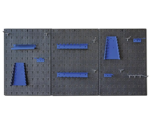 Panou perforat cu suporturi pentru scule pentru organizarea sculelor
