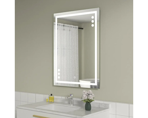 Oglindă baie cu LED, dezaburire și funcție Touch 60x80 | HORNBACH