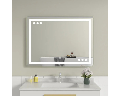 Oglindă baie cu LED și funcție Touch 80x60 cm IP44 80-19-1-1