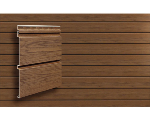 Fațadă din lemn cu profil nut și feder